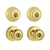Kwikset 242 Tylo Keyed Entry Knob and Single Cylinder Project Pack in Polished Brass