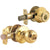 Kwikset 690 Polo Keyed Entry Knob and Single Cylinder Deadbolt Combo Pack in Polished Brass