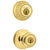 Kwikset 690 Tylo Keyed Entry Knob and Single Cylinder Deadbolt Combo Pack in Polished Brass