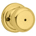 Kwikset Juno Bed/Bath Knob in Polished Brass