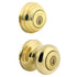Kwikset 991 Juno Keyed Entry Knob and Single Cylinder Deadbolt Combo Pack featuring SmartKey in Polished Br