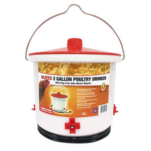 Farm Innovators 2 Gallon Heated Chicken Waterer with Nipples