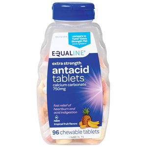 Equaline 96-Pack Antacid Tropical Extra Strength Chewable Tablets