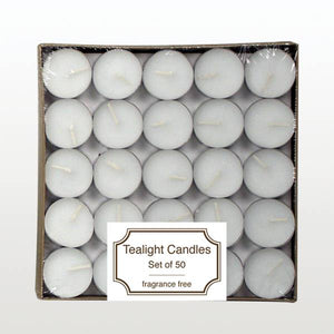 Langley Home Unscented Tealight Candles - 50 Pack