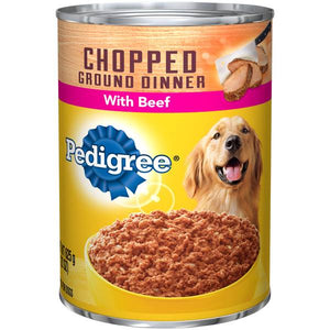 Pedigree 22 oz Chopped Ground Dinner Beef Dog Food