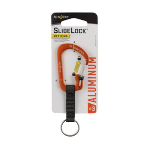Nite Ize SlideLock Key Ring Aluminum-Orange