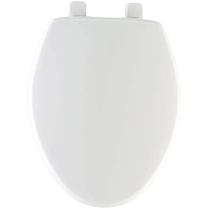 Mayfair White Elongated Plastic Whisper Close Toilet Seat