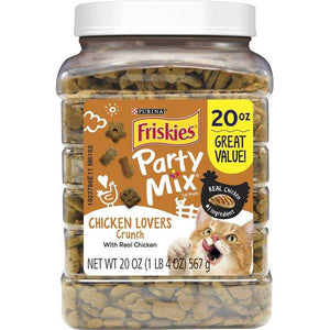 Friskies 20 oz Party Mix Chicken Lovers Crunch Cat Treats