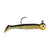 Johnson 1/4 oz Black and Gold Swing Paddle Tail