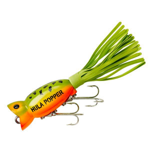 Arbogast 3/8 oz Hula Popper Yellow Belly Frog Fishing Lure