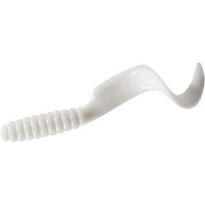 Robinson Wholesale 20-Count 4" White Mister Twister Tail Grub