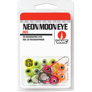 Rapala Neon Moon Eye Jig Glow Kit 1/8 oz Fishing Lure Assortment