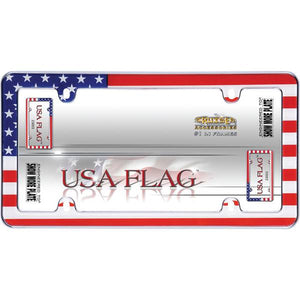 Cruiser Accessories Chrome USA Flag License Plater Holder