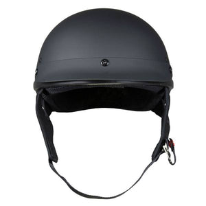 Raider Adult Matte Black Low-Profile Half Helmet