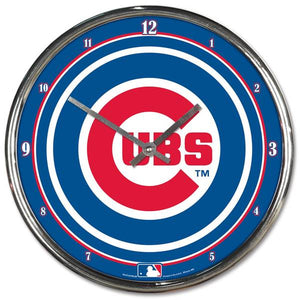 MLB Chicago Cubs Chrome Clock