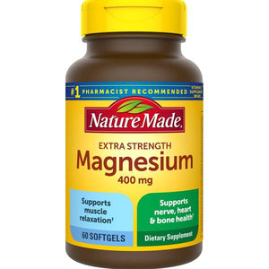 Nature Made 60 Count Magnesium 400mg High Potency Softgels