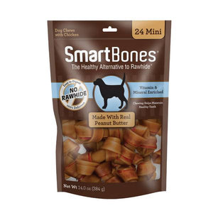 SmartBones 24-Pack Peanut Butter Mini Dog Chews