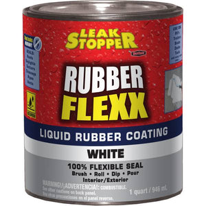 Leak Stopper 1 Qt Rubber Flexx Liquid White Sealant