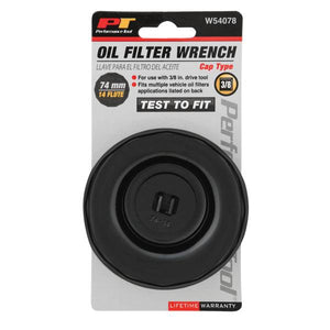 Performance Tool Cap Filter Wrench 74mm 14FL