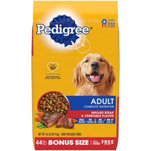 Pedigree 44 lb Complete Nutrition Grilled Steak and Vegetable Dog Food