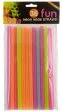 Bulk Buys 36 piece 9 inch neon wide straws (Set of 96)