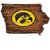 All Star Sports Iowa Hawkeyes Distressed State Sign