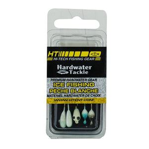 Hi-Tech Fishing 5 Pack Assortment #10 Hardwater Micro Jig Glow
