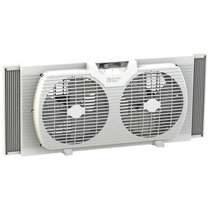 Comfort Zone 9" Dual Window Fan with Cover