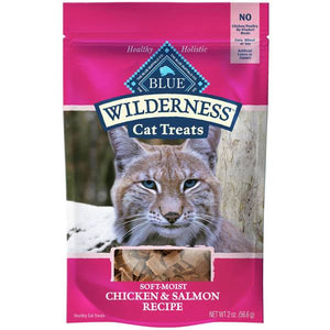 Blue Buffalo Wilderness 2 oz Grain Free Chicken & Salmon Soft-Moist Cat Treats