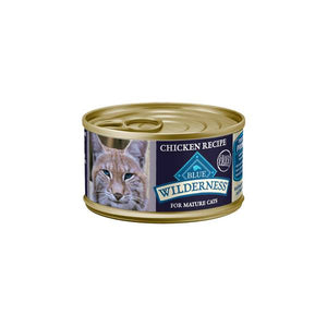 Blue Wilderness 3 oz Chicken High Protein Grain Free Natural Mature Pate Wet Cat Food