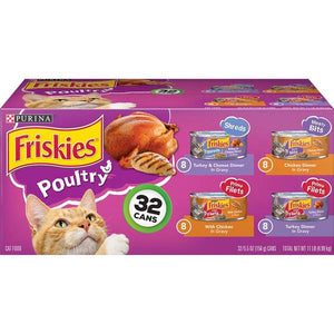Friskies 32-Pack 5.5 oz Poultry Variety Wet Cat Food