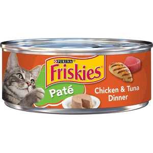 Friskies 5.5 oz Pate Chicken & Tuna Dinner Wet Cat Food