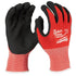 Milwaukee Cut 1 Dipped Work Gloves
