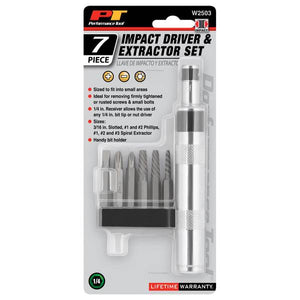 Performance Tool Impact Driver & Extractor Set