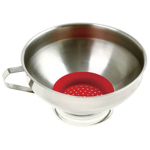 Norpro Wide Mouth Funnel with Silicone Strainer