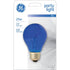 GE 25-Watt Blue Party A19 Light Bulb