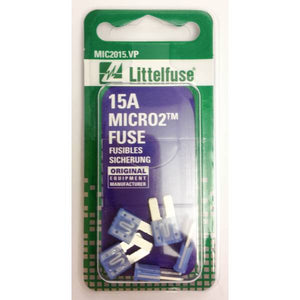Littelfuse 5 Piece 15A Micro2 Fuse