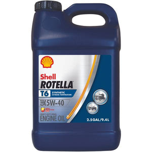 Shell 2.5 Gal Rotella T6 5W-40 Engine Oil