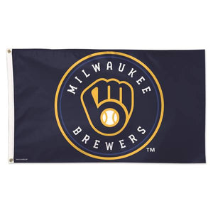 All Star Sports Milwaukee Brewers 3"x5" Deluxe Flag
