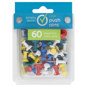 Simply Done 60 Count Push Pins