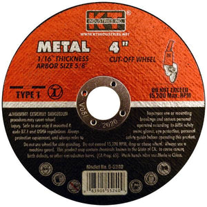 K-T Industries 4" Metal Cutting Wheel