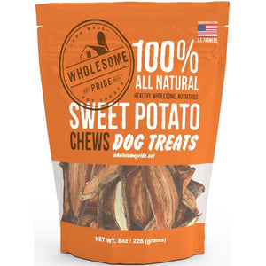 Wholesome Pride 8 oz Sweet Potato Chews Dog Treats