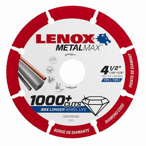 Lenox 4 1/2" Metal Max Cutoff Wheel