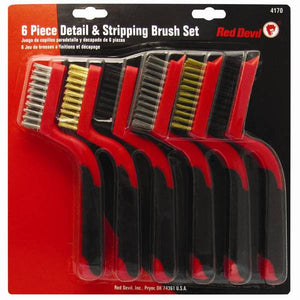 Red Devil 6 Piece Detail & Stripping Brush Set