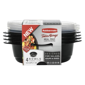 Rubbermaid 4-Pack TakeAlongs Meal Prep Containers