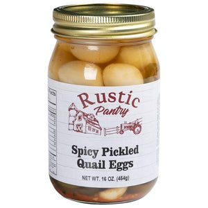 Rustic Pantry 16 oz Spicy Pickled Quail Eggs