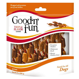 Good 'n' Fun 36-Pack Triple Flavor Kabob Dog Treats