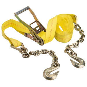 Keeper 27'x2" Ratchet Tie-Down with Chain Ends