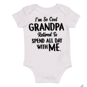 Baby Starters Infant Kids' I'm So Cool, Grandpa Retired Bodysuit