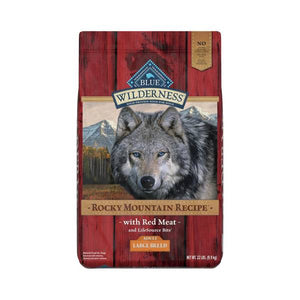 Blue Buffalo Wilderness 22 lb Rocky Mountain Recipe High Protein Natural Adult Large Breed Dog Food